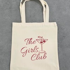 The Girls Club Cream Tote Bag